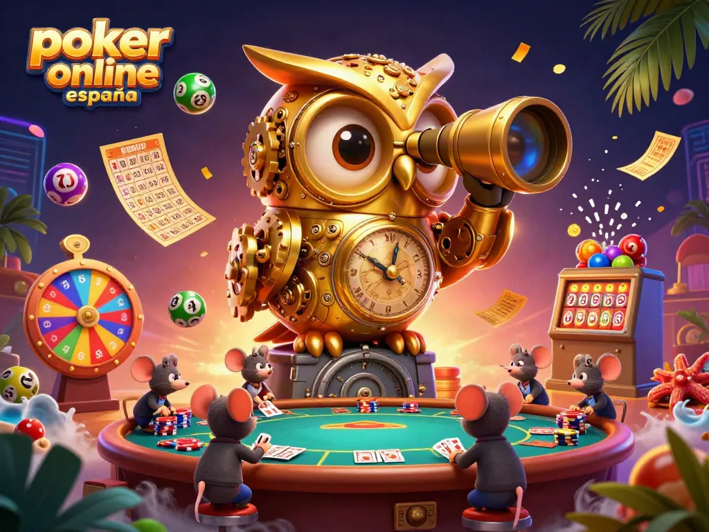 Disfruta del poker online españa en una emocionante escena de casino llena de colores y acción.