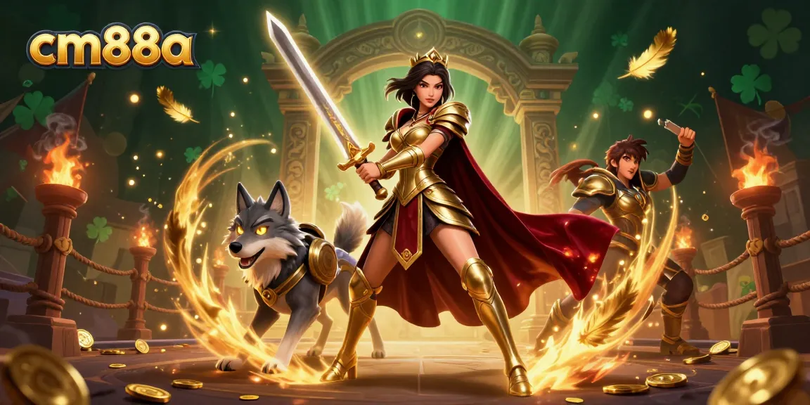 Experience thrilling gameplay with cm88a in a stunning fantasy casino scene featuring dynamic characters.