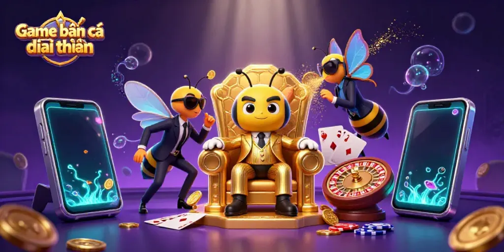 Game bắn cá đổi thưởng scene showcasing colorful gameplay with vibrant underwater elements and dynamic characters.