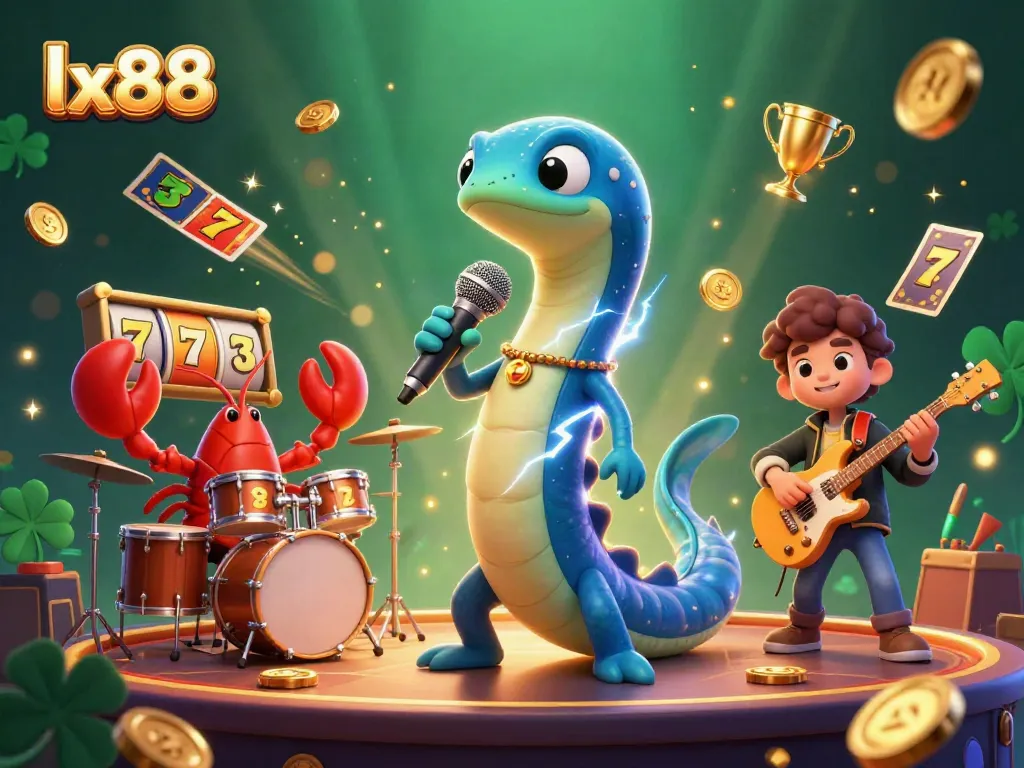 Engage with the lx88 electric eel DJ in an animated underwater casino experience.