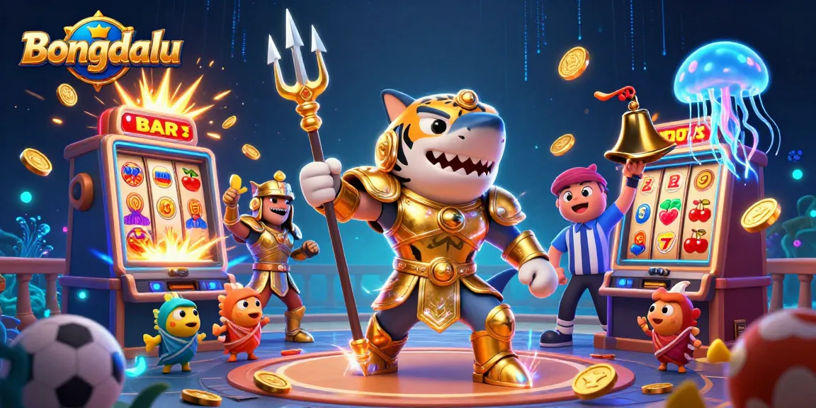 Bongdalu showcases a vibrant underwater casino scene with characters celebrating a jackpot in sports betting