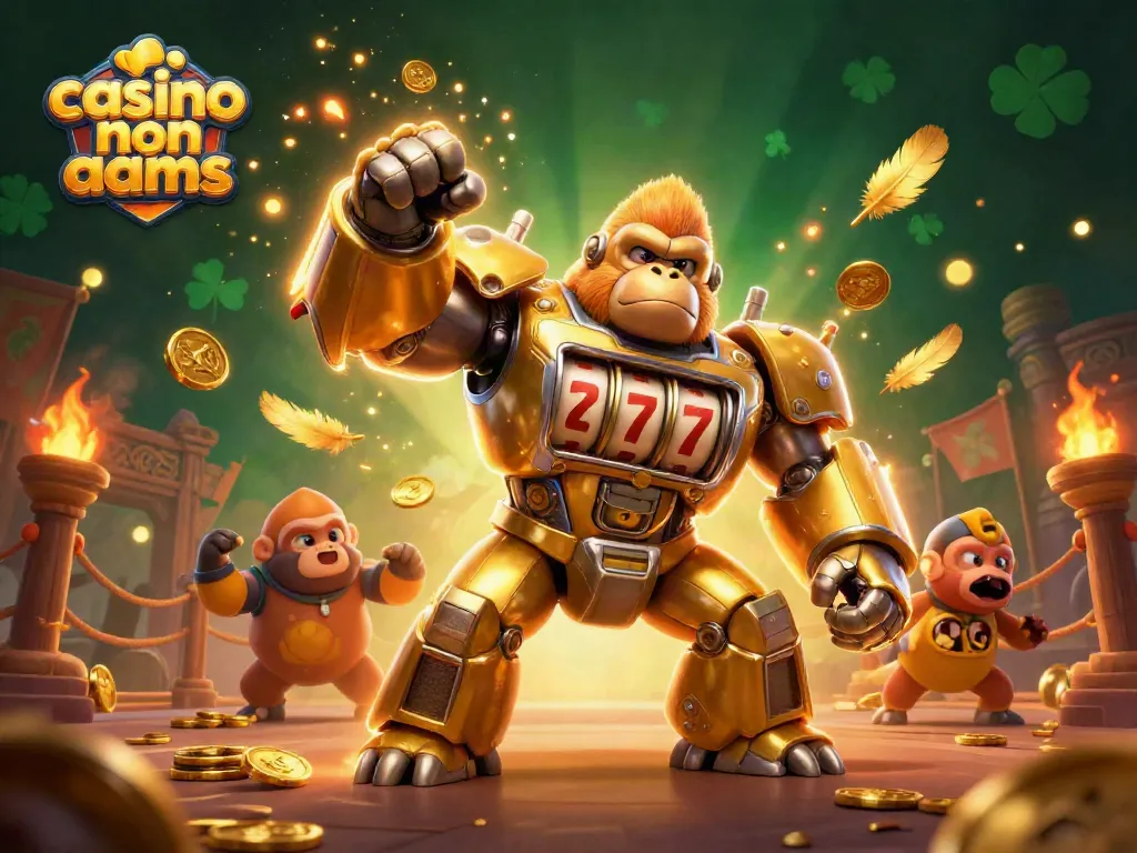 I casinò non AAMS offrono jackpot unici con gorilla meccatronici e simboli fortunati che esplodono in un ambiente vibrante.