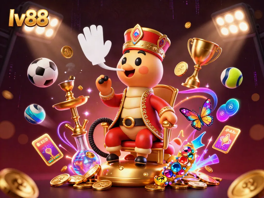 Experience the thrill at lv88 with dynamic casino action featuring a vibrant 3D scene.