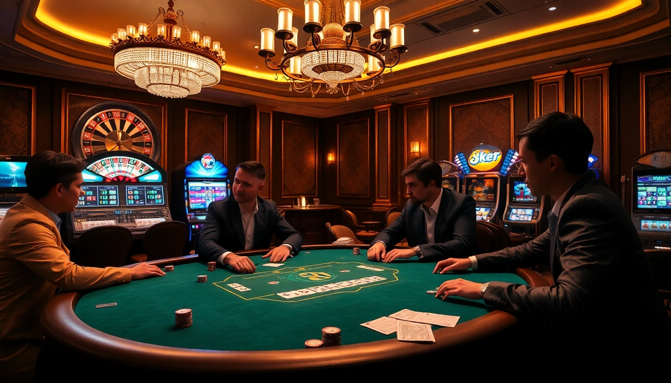 Experience high-stakes action at 8kbet's luxurious poker table with professional players.