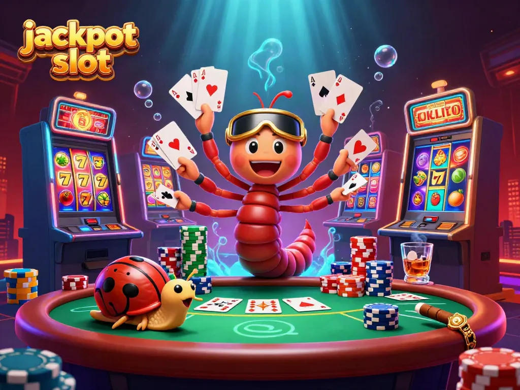 Experience thrilling jackpot slot action with vibrant characters and exciting game elements.