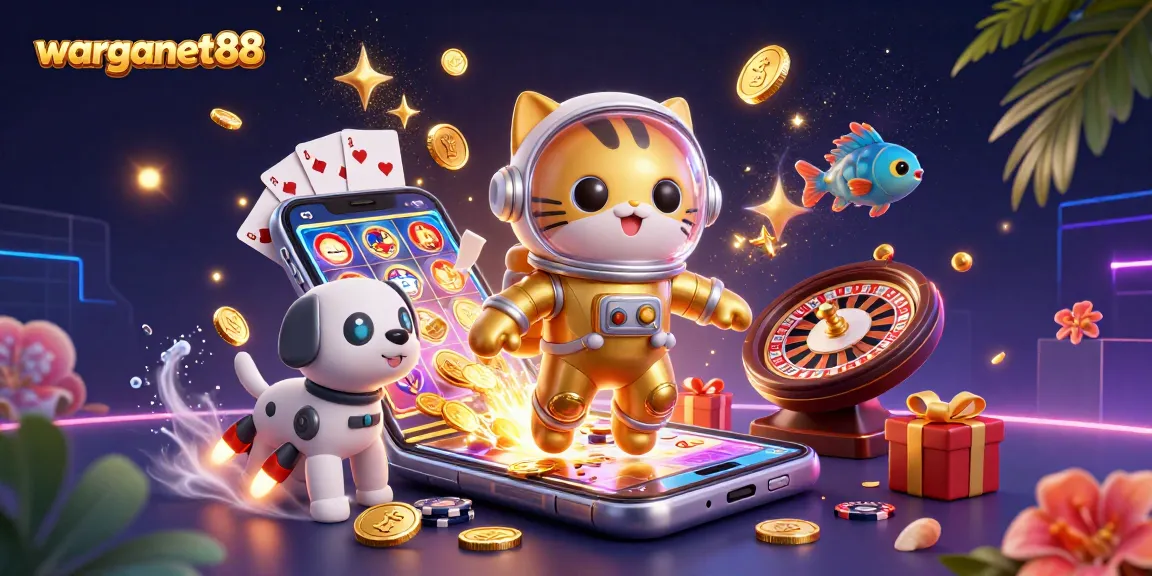 Engage with warganet88's vibrant space-themed casino adventure amidst dynamic game elements.