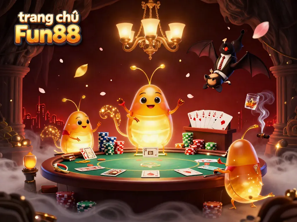 Experience the vibrant atmosphere of the trang chủ Fun88 casino with lively glowworms lighting up the action.