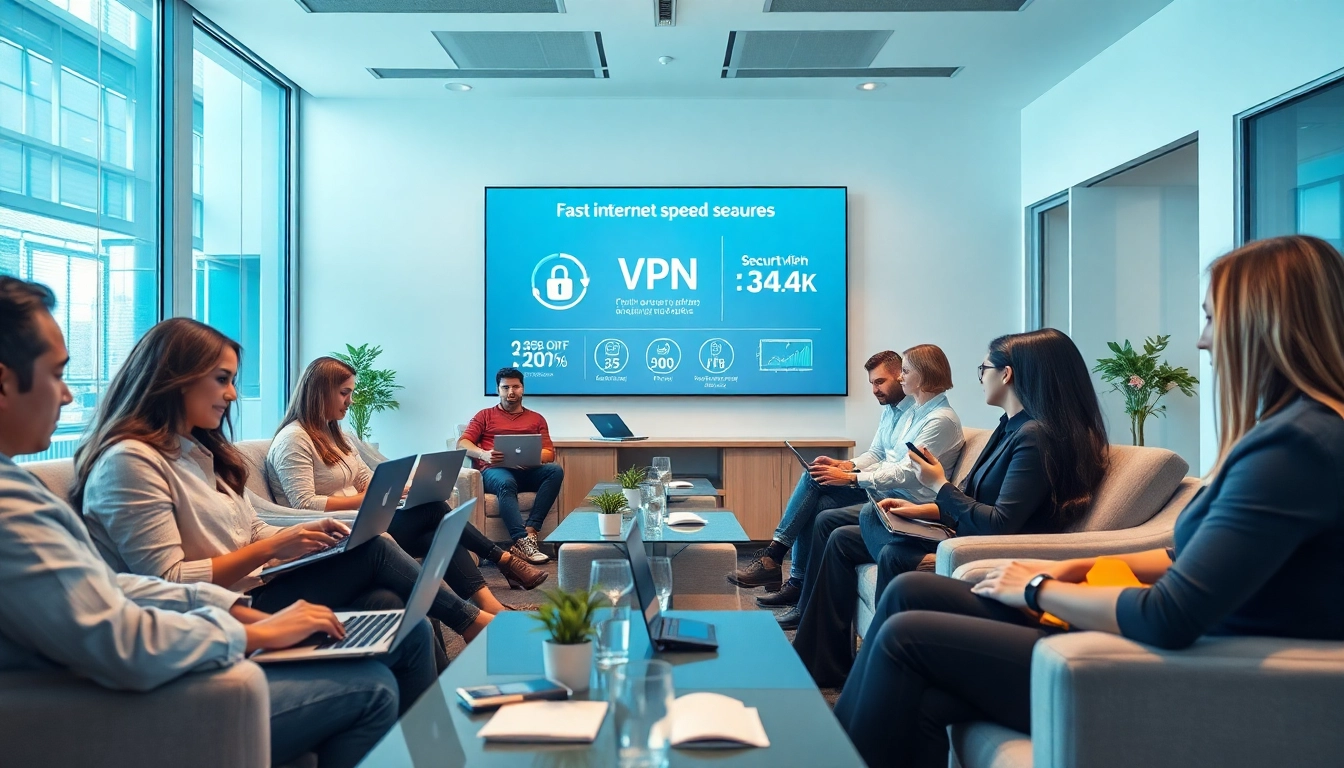 使用快连 VPN 的用户在现代办公环境中享受无缝连接，展示速度与安全性。