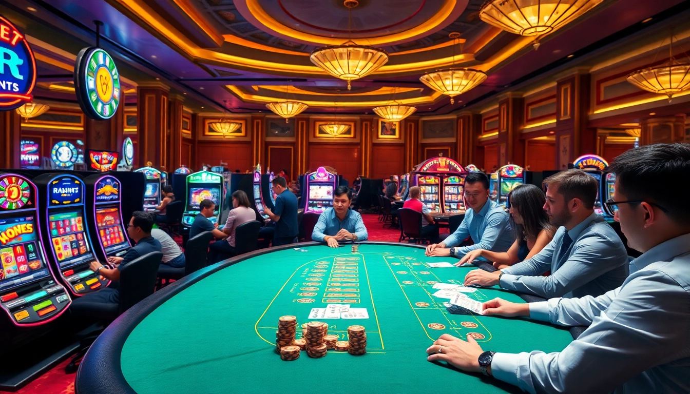 Gamblers enjoying high-stakes gaming at https://cheaptrip.ru.com/ with vibrant casino visuals.
