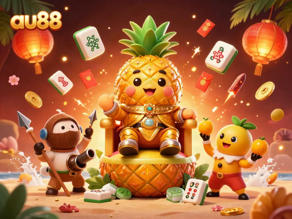 Experience the excitement of au88 casino featuring dynamic gaming characters and vibrant decorations.