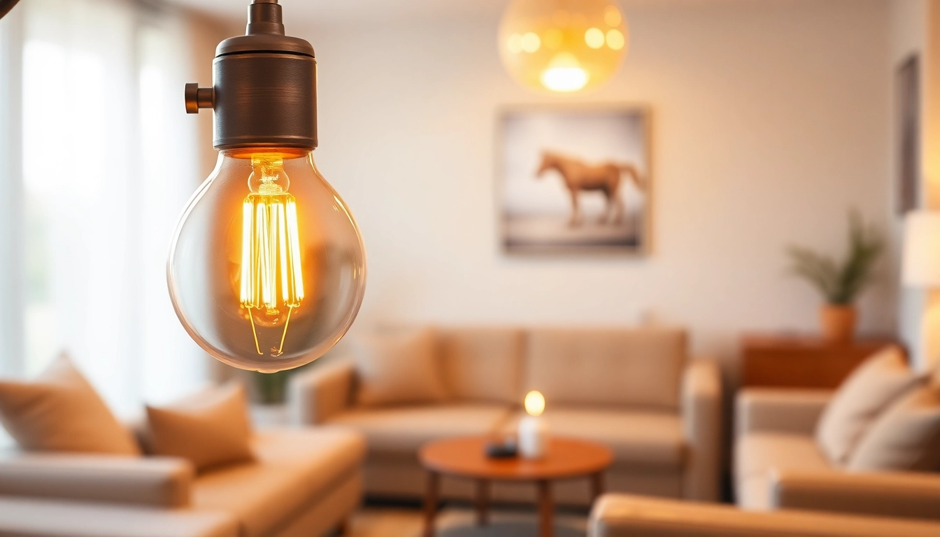 A cozy setting with A19 light bulb providing warm glow and inviting atmosphere.