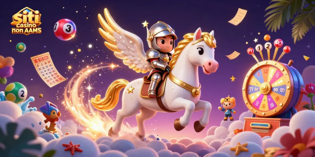 Gioca e vinci nei migliori siti casino non AAMS con questo affascinante cavallo celestiale.