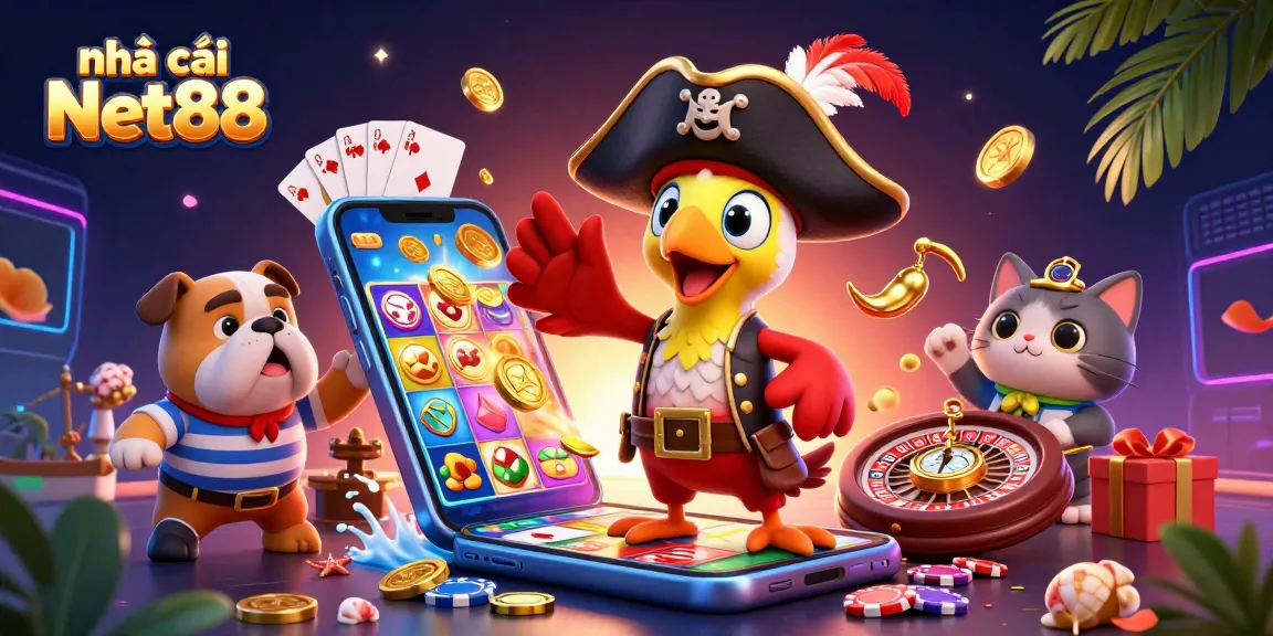 Experience thrilling wins at nhà cái Net88 with vibrant slots, pirate adventure, and engaging casino action.