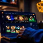 Engaging user experience on TPTP online betting platform with vibrant colors and casino game options.