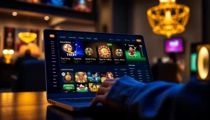 Engaging user experience on TPTP online betting platform with vibrant colors and casino game options.