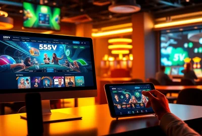 Experience the vibrant 55VV online betting platform showcasing exciting games and promotions.