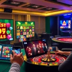 55WW online casino gaming scene with vibrant slot games and friendly live dealer interactions.