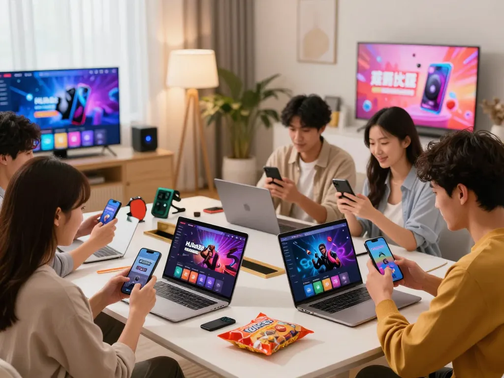Exciting online shopping with HUbet88 featuring diverse users engaged in promotional offers.